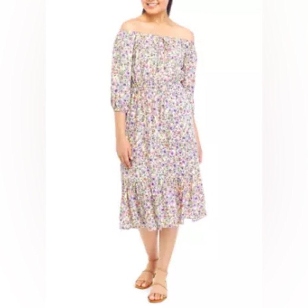 Off the Shoulder Floral Dress